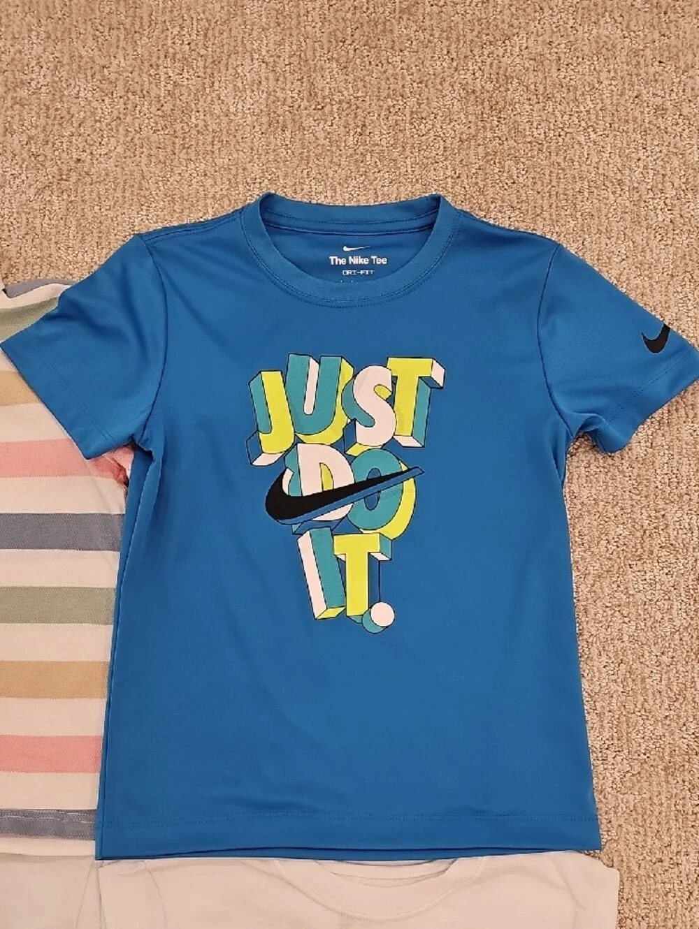 Nike Kids Royal Blue 'Just Do It' Graphic Tee And Other Tops Bundle